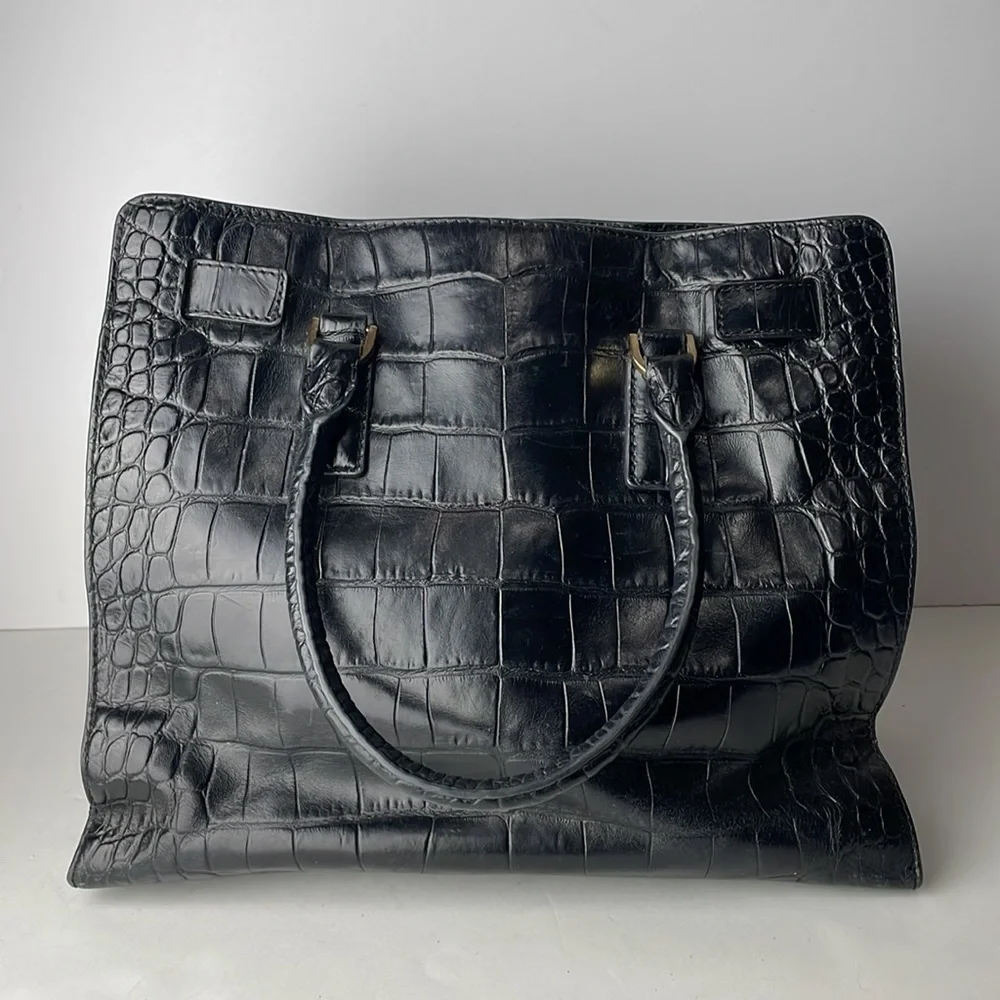Michael Kors Dillon Large Croc Embossed Satchel